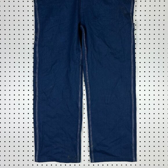 Liberty Dark Wash Denim Overalls 36x30 Farmer Costume Straight Leg Work Wear Y2K - Picture 3 of 7